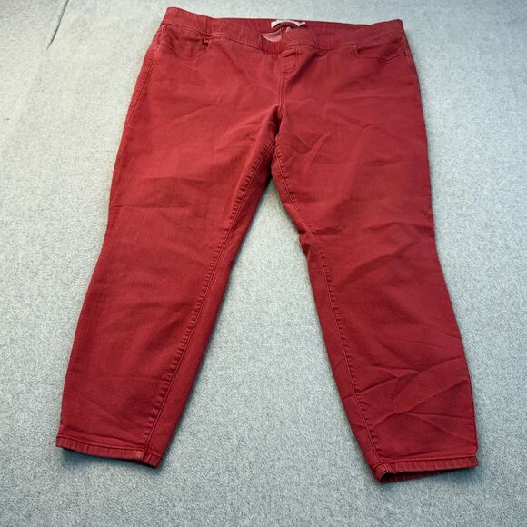 Torrid Jeans Womens 4R Plus Size Pink Pockets Pull On Lean Jean Stretch Comfort - Picture 1 of 12
